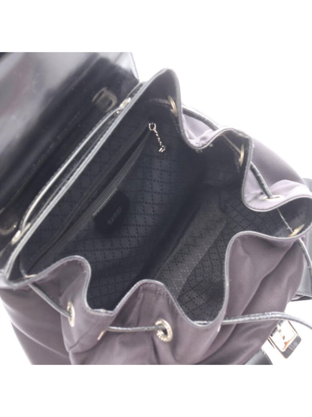 Gucci Backpack Bamboo 003 5 Black Nylon Enamel - Picture 3 of 15